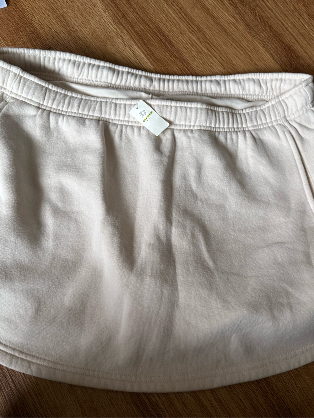aerie Cream Pull-On Casual Skort